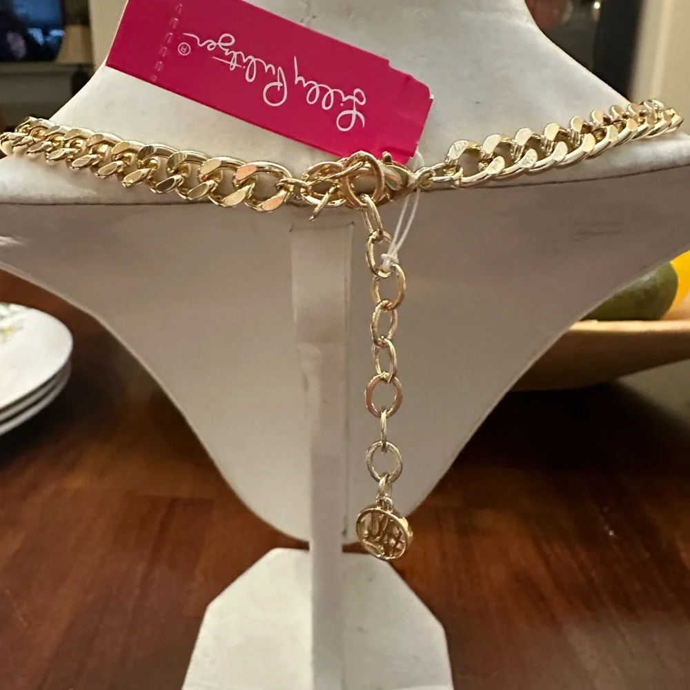 RARE‎ LILLY PULITZER BANANA LEAF NECKLACE NWT